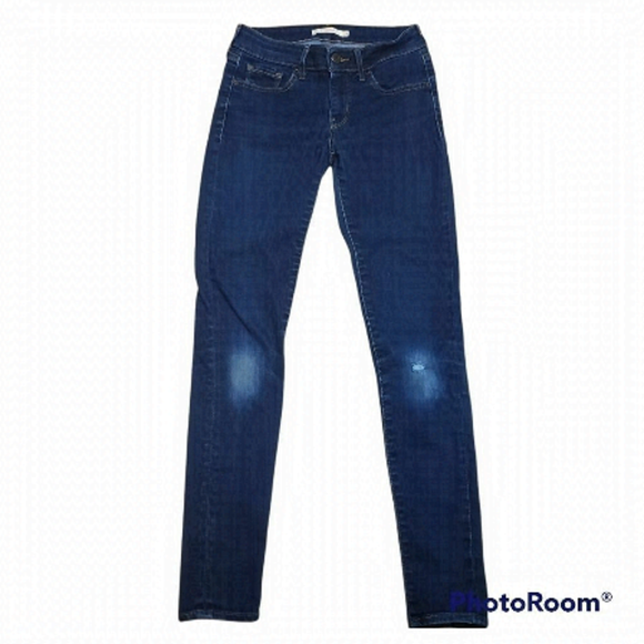 Levi's 711 Skinny Dark Wash Ladies Jeans 25 - Picture 1 of 7